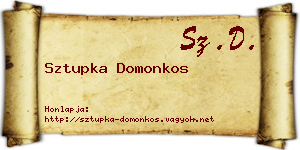 Sztupka Domonkos névjegykártya