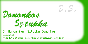 domonkos sztupka business card